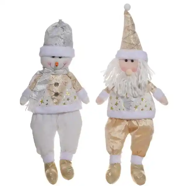 Muñeco Nieve y Santa 17 x 41 cm S 132100724H Finlandek