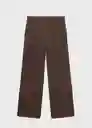Pantalón Clare1 Marrón Talla 38 Mujer Mango