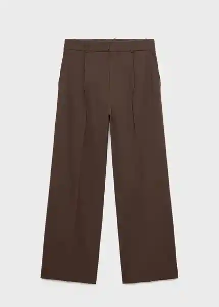 Pantalón Clare1 Marrón Talla 38 Mujer Mango