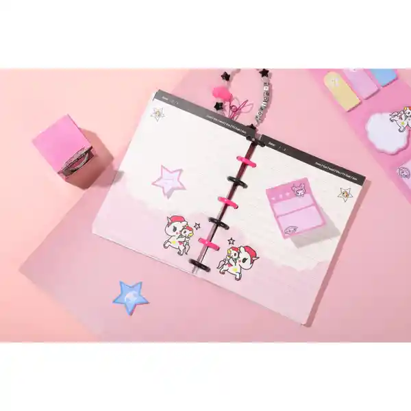 Libreta Argollada de 80 Hojas B6 Serie Tokidoki Miniso