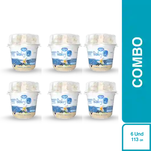 6 x Baby Gu Yogurt Sabor a Vainilla Con Cereal