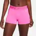 Nike Short Np Df Mr 3in Grx Para Mujer Rosado Talla L