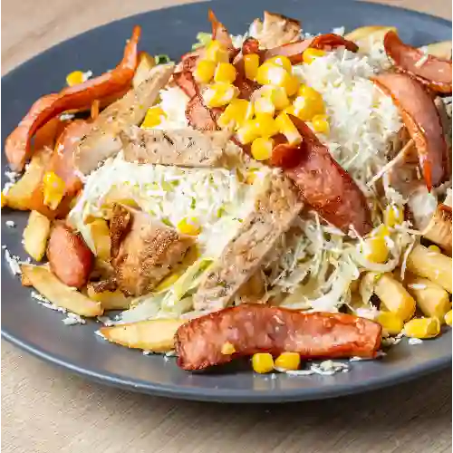 Salchipapa Pollo Ranchera