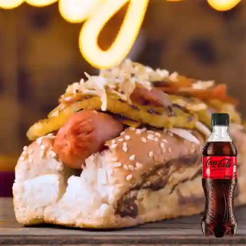 Combo Dog Hawaiano + Coca Cola Sin Azúcar 400 ml