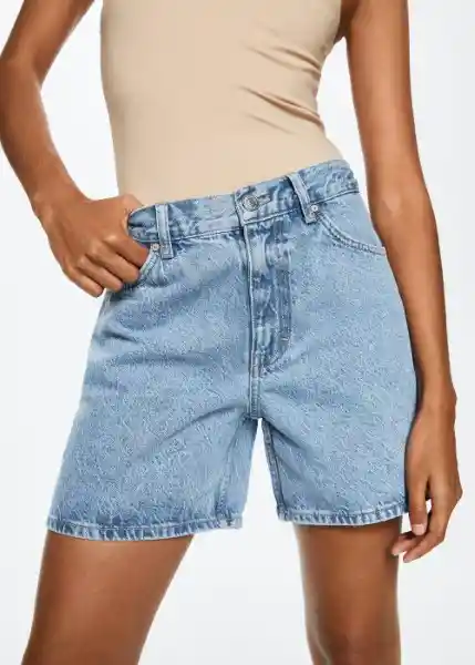 Short Zaida Tejano Medio Talla 36 Mujer Mango