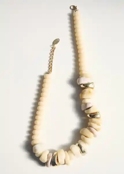 Collar Thais Beige Talla 99 Mujer Mango