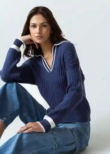 Blusa Tejido Mujer Azul Cetaceo Talla XS/S Naf Naf