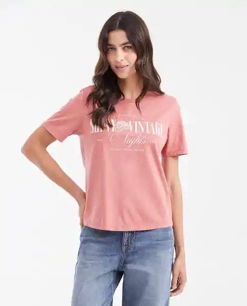 Camiseta Shiny Vintage Graphic Tee Rosa Libelula T S Chevignon