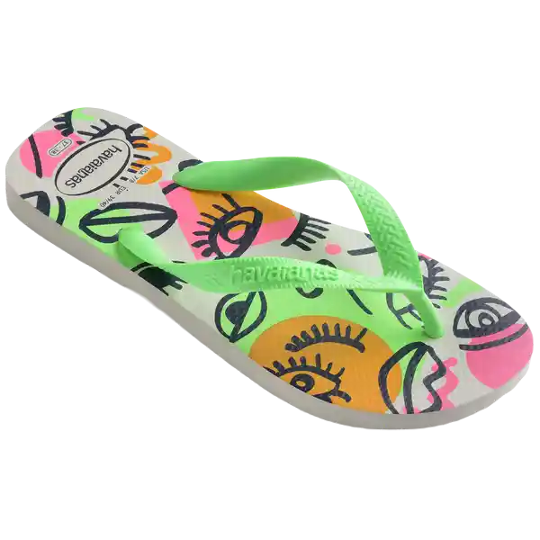 Sandalias Top Cool Blanco/Verde Talla 38 4140258 Havaianas