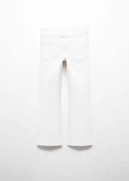 Jean Flare Niñas Blanco Talla 6 Mango