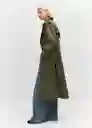 Abrigo Trench Used Khaki Talla 18 Mujer Mango