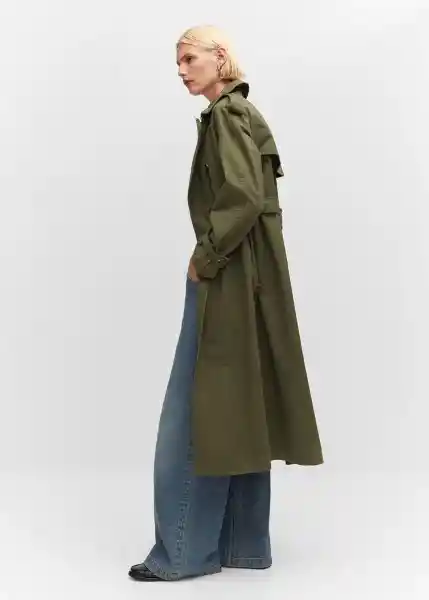 Abrigo Trench Used Khaki Talla 18 Mujer Mango