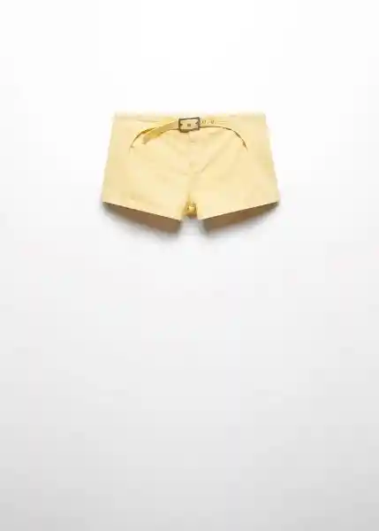 Short Yellow Amarillo Talla 36 Mujer Mango