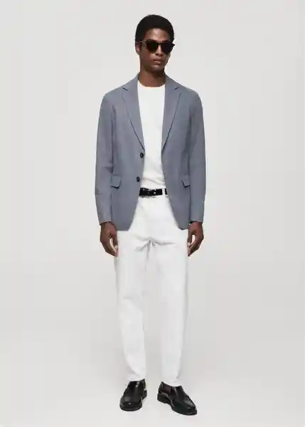 Blazer Americana Verner Azul Talla 48 Hombre Mango