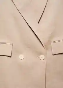 Blazer Americana Tempoli Piedra Talla S Mujer Mango