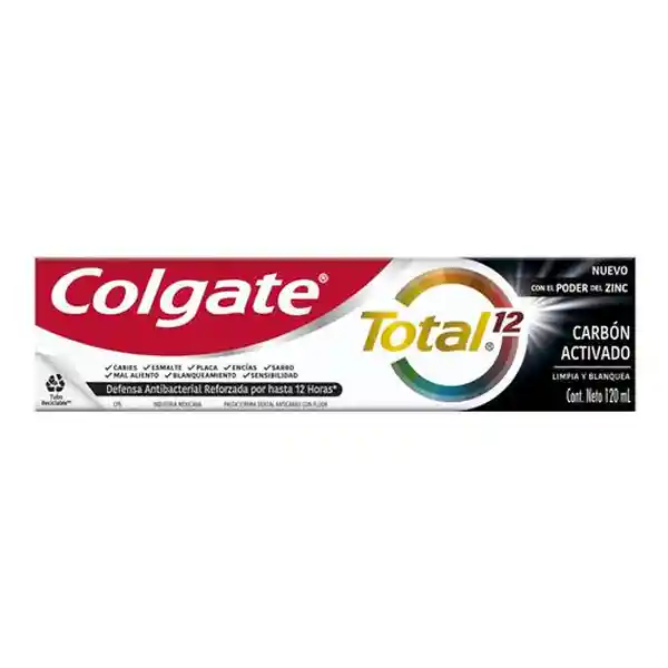 Colgate Total 12 Con Carbón Activado 5 Unidades / / 4 Oz