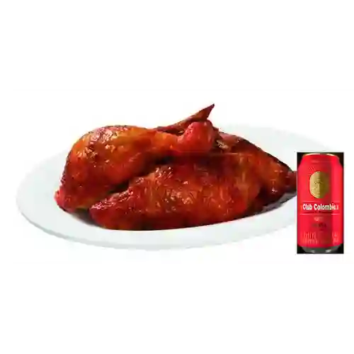 Combo Medio Pollo Frito + Club Colombia Roja 355 ml