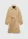 Saco Trench Isabel Camel Talla L Mujer Mango