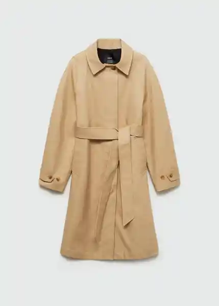 Saco Trench Isabel Camel Talla L Mujer Mango