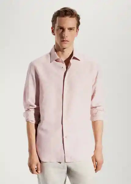 Camisa Sicilia Rosa Talla XL Hombre Mango