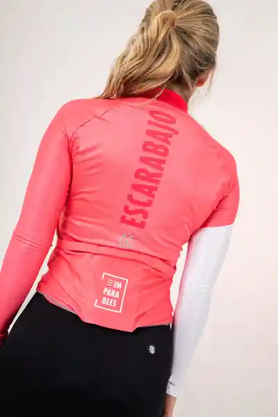 Escarabajo Cycling Jersey de Ciclismo Esencial Rosado XS