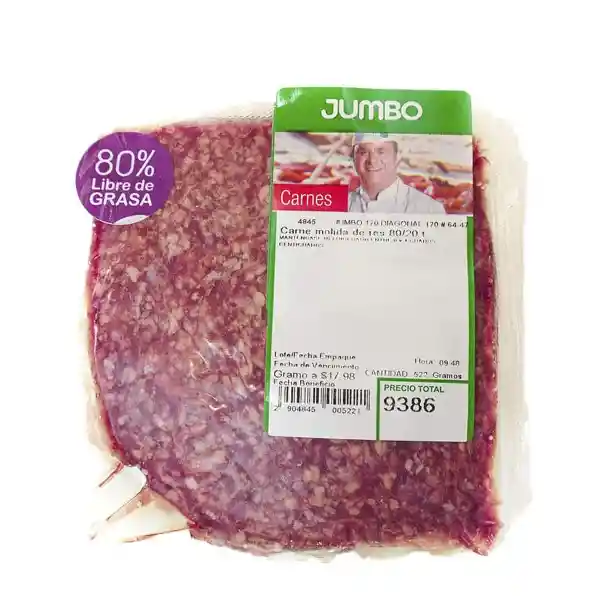 Carne de Res Molida 80/20 Jumbo