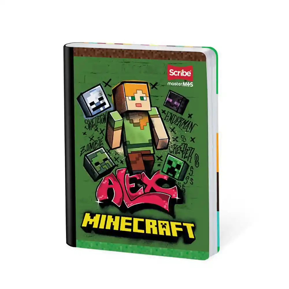 Scribe Cuaderno Cosido Medio Doble Linea / Ferrocarril 50 Hojas