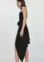 Vestido Gardenia Negro Talla L Mujer Mango