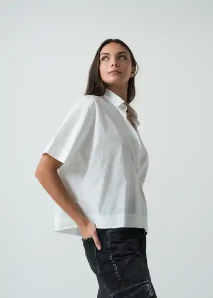 Camisa Samba Mujer Crudo Puro Claro T XS-S 412G370 Naf Naf