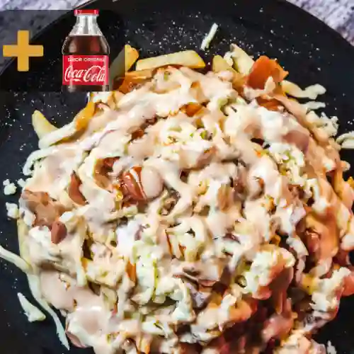 Combo papas d'kché+ coca cola
