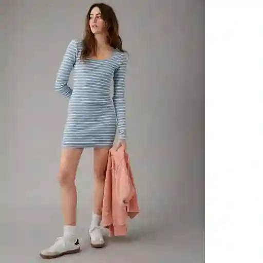 Vestido Mujer Azul Talla: SMALL American Eagle