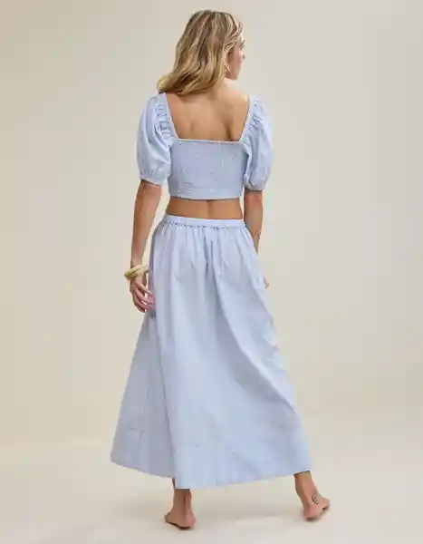 Falda Aerie Azul Talla: SMALL 1926412 American Eagle