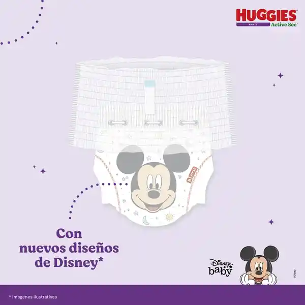 Pañales Huggies Active Sec Pants Etapa 3/G Absorción 25 Und