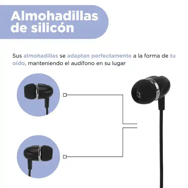 Audífonos Tipo C Micrófono Negro Mod 22E27 Miniso