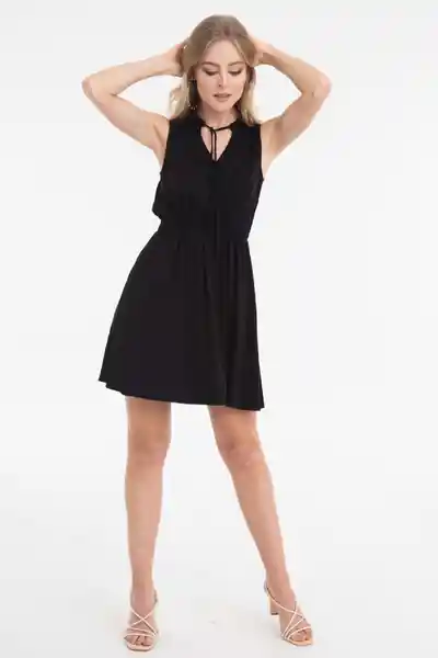 Ragged Vestido Mackenzie Color Negro Talla L