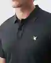 Camiseta Polo Muscle Negro Sombrío Ultraoscuro T XS Chevignon