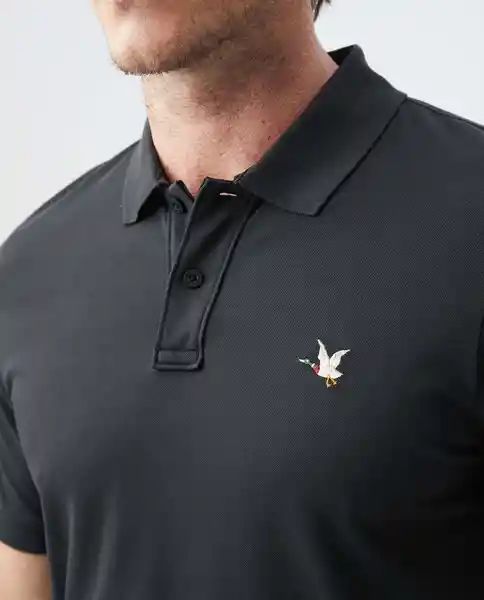 Camiseta Polo Muscle Negro Sombrío Ultraoscuro T XS Chevignon