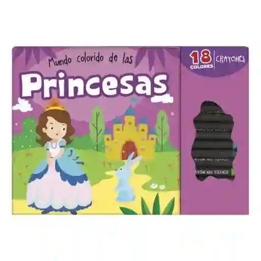 Mundo Colorido Con 18 Crayones. Princesas