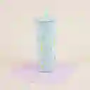 Vaso de Acero Inoxidable Con Pitillo Menta 800 mL Miniso