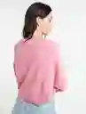  Abrigo Tejido Toledo Rosa Silvestre Medio Mujer Talla Xs Naf-Naf 