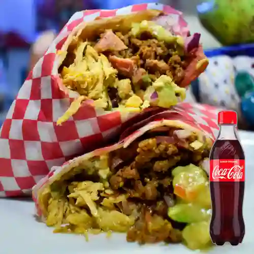 Combo Burrito Mixto + Coca-Cola Sabor Original 400 ml