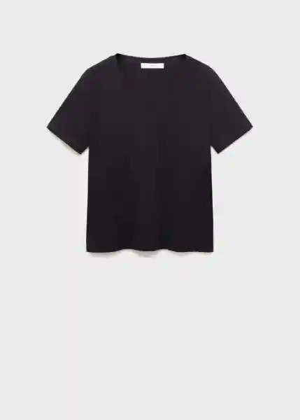 Camiseta Chalspic Negro Talla S Mujer Mango