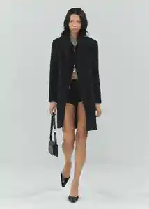 Abrigo Dragone Negro Talla S Mujer Mango