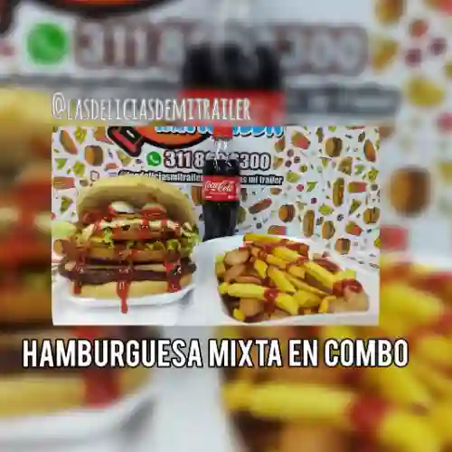 Hamburguesa Mixta en Combo