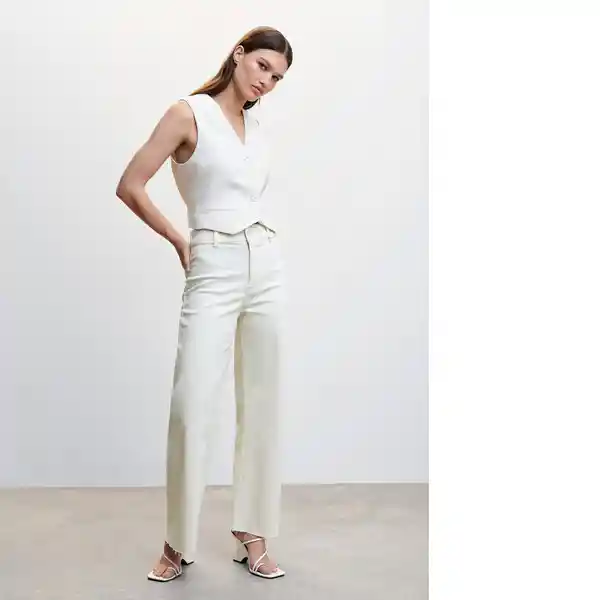 Jean Catherin Offwhite Talla 38 Mujer Mango