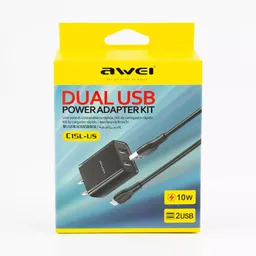Awei Cargador Dual Blanco Carga Rápida Tipo a 10 W 401 C15L-Usb