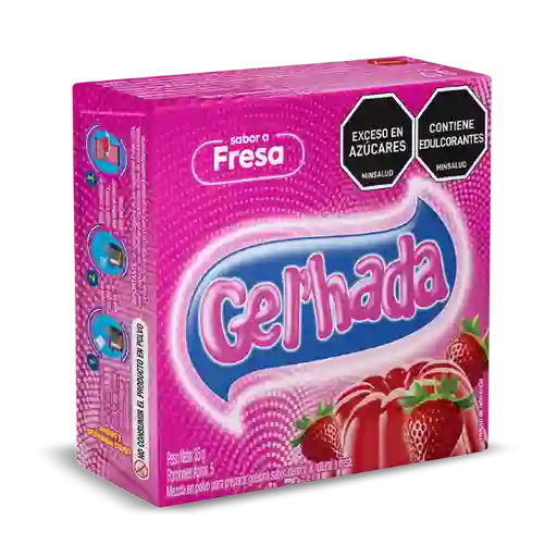 Gelhada Gelatina en Polvo Sabor a Fresa