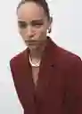 Blazer Americana Dani Pimentón Talla M Mujer Mango