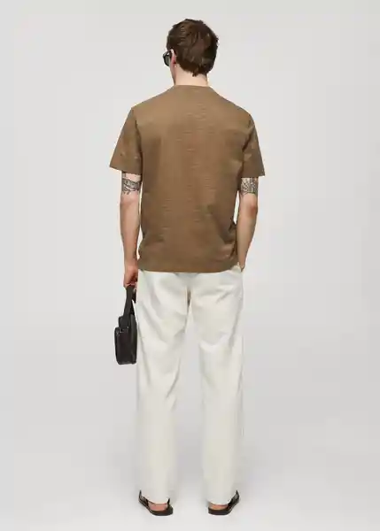 Camiseta Molina Khaki Talla XS Hombre Mango