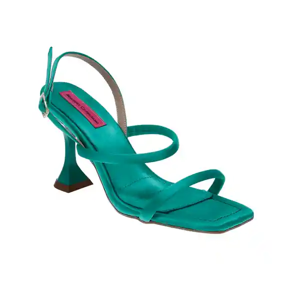 Sandalias Tacón Lyra Verde Talla 34